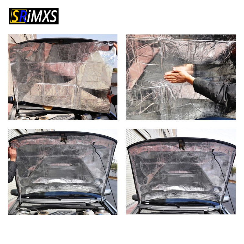 Automobilio triukšmo izoliacija 140x100cm Šilumos garso trinkelė Automobilio variklio garso izoliacija garsą slopinanti izoliacija šilumos izoliacija
