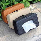 Universal Car Tissue Box Δημιουργικό δερμάτινο κουτί θήκης για χαρτοπετσέτα Πίσω κάθισμα Sun Visor Tissue Organizer για αυτοκίνητο
