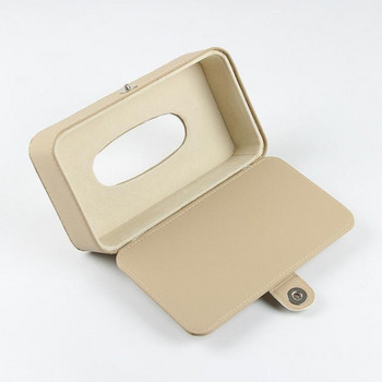 Universal Car Tissue Box Δημιουργικό δερμάτινο κουτί θήκης για χαρτοπετσέτα Πίσω κάθισμα Sun Visor Tissue Organizer για αυτοκίνητο