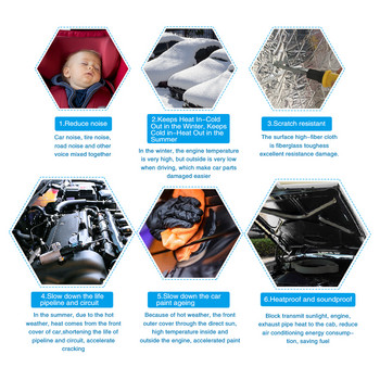 Uxcell 9 бр./12 бр. 50 см * 30 см звукоизолираща топлоизолационна подложка Автомобилен ван Звукоизолираща изолационна изолация Изолация на капака на автомобила