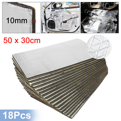 Uxcell 9gab/12gb 50cm*30cm skaņas slāpētāja siltumizolācijas paklājiņš auto furgona skaņu necaurlaidīgs izolējošais izolācijas materiāls automašīnas pārsega izolācijai