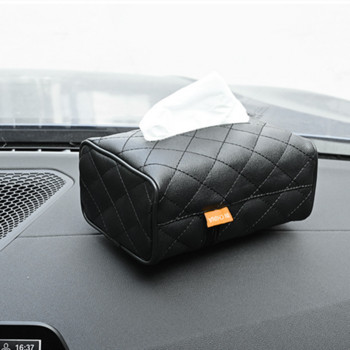 Universal PU Δερμάτινο κάλυμμα χαρτομάντιλου αυτοκινήτου Κάλυμμα αντηλιακής καρέκλας Πλάτη Κρεμαστός Τύπος χαρτομάντιλο αυτοκινήτου Κουτί μπράτσο Πετσέτα χαρτομάντιλο Θήκη αποθήκευσης