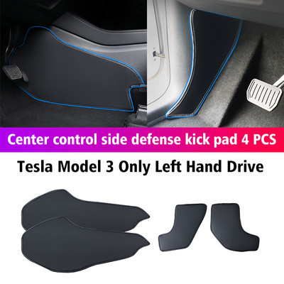 Tesla Model Y Model 3 autóhoz Központi vezérlés Side Defense Kick Pad Védő lábpárna Belső Tartozékok Dekorációs Kárpit