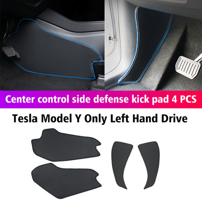 Tesla Model Y Model 3 autóhoz Központi vezérlés Side Defense Kick Pad Védő lábpárna Belső Tartozékok Dekorációs Kárpit