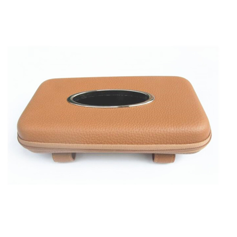 Θήκη χαρτοπετσέτας αυτοκινήτου Κρεμαστό κουτί χαρτομάντηλου Auto Sunshade Storage Boxes Δερμάτινο αντηλιακό μικροΐνες Χαρτοθήκη χαρτιού