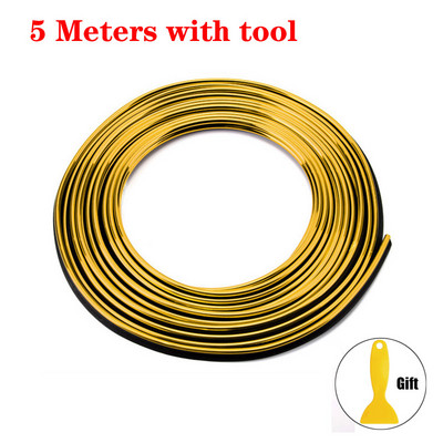 Декорация на корнизи за автомобили Гъвкави ленти 1/3/5M Интериорни корнизи за автомобили Тапицерия на капака на автомобила Таблото на вратата Edgein Оформление на автомобила Универсален
