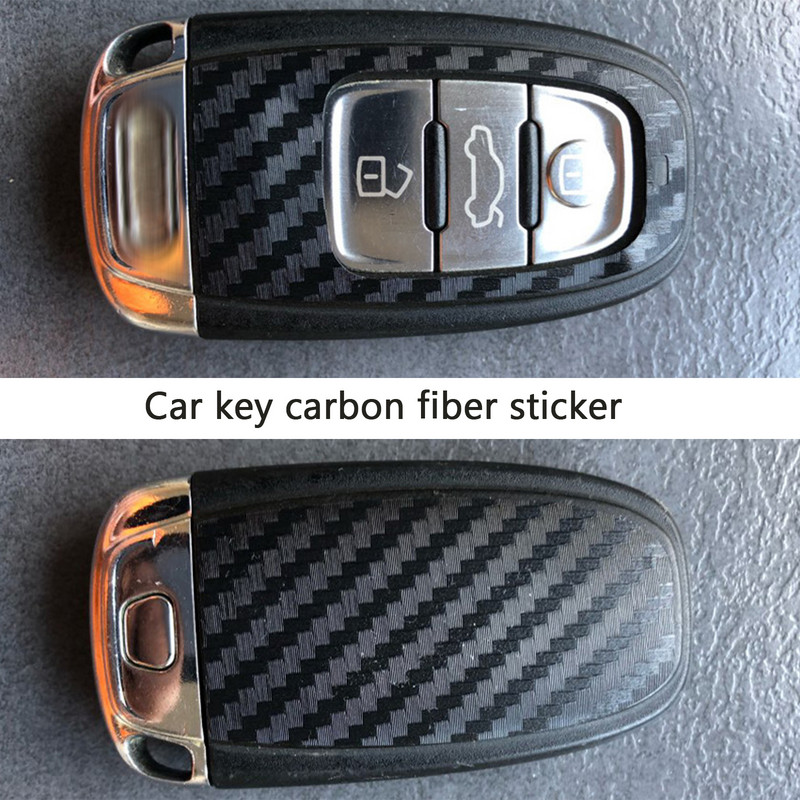 Anglies pluošto automobilio rakto apsaugos lipdukas, skirtas Audi A4 A6 RS4 A5 A7 A8 S5 RS5 Q5 S5 S6 Smart Key montavimo priedai