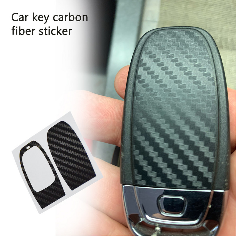 Anglies pluošto automobilio rakto apsaugos lipdukas, skirtas Audi A4 A6 RS4 A5 A7 A8 S5 RS5 Q5 S5 S6 Smart Key montavimo priedai