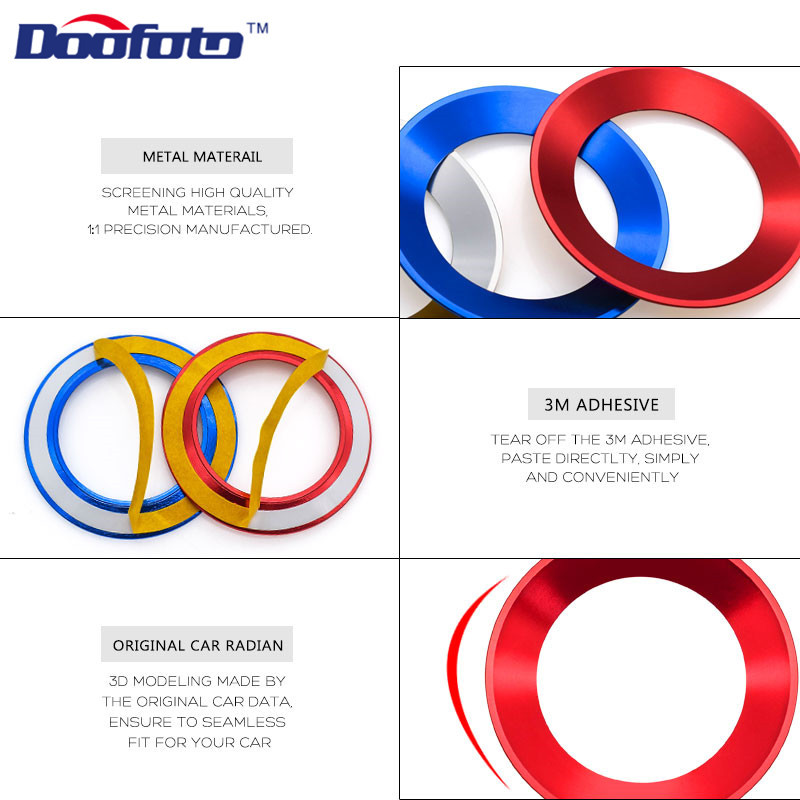 Emblema pentru interiorul mașinii autocolant 3D cu autocolant din aliaj de aluminiu pentru Volkswagen Golf 6 7 Polo CC Tiguan VW