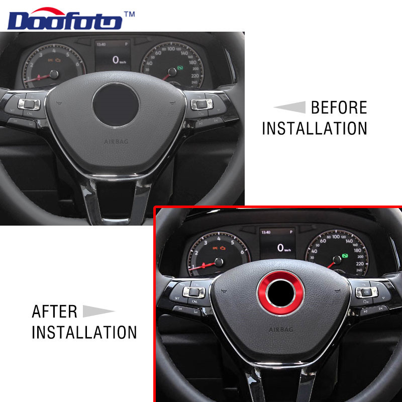 Emblema pentru interiorul mașinii autocolant 3D cu autocolant din aliaj de aluminiu pentru Volkswagen Golf 6 7 Polo CC Tiguan VW