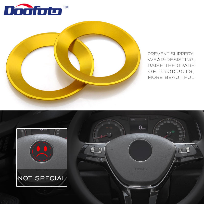 Emblema pentru interiorul mașinii autocolant 3D cu autocolant din aliaj de aluminiu pentru Volkswagen Golf 6 7 Polo CC Tiguan VW