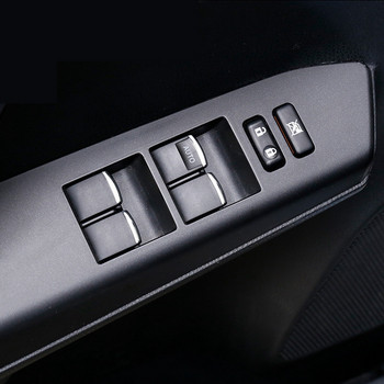 7 τμχ Διακοσμητικό κάλυμμα κουμπιού ανύψωσης παραθύρου χρώμιο για Toyota VIOS ALTIS CAMRY RAV4 Αξεσουάρ εσωτερικού αυτοκινήτου Yaris Yaris