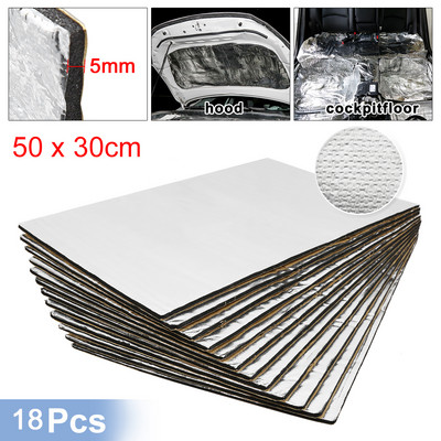 Uxcell 9/12/18/27db 50cm*30cm autó hangszigetelő tompító szőnyeg hőzajszigetelő tompító szőnyeg motorháztetőhöz matrica