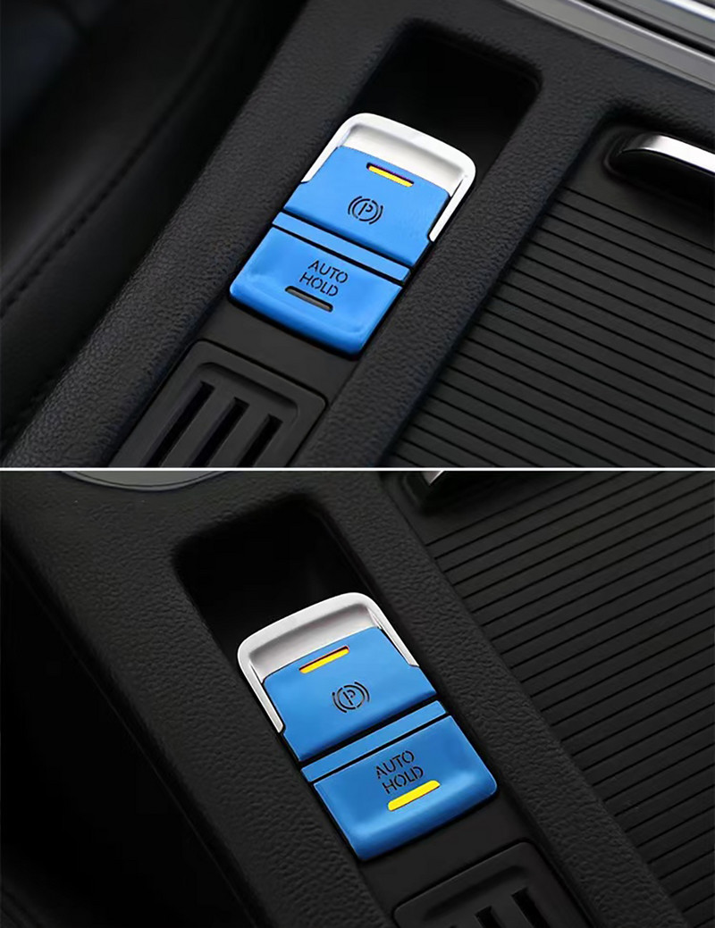 VW Golf 7 7.5 MK7 AT 2015-2019 auto käsipiduri automaatse hoidmise P lüliti nupu kleebise korgi kaane trimmikaitse tarvikud jaoks