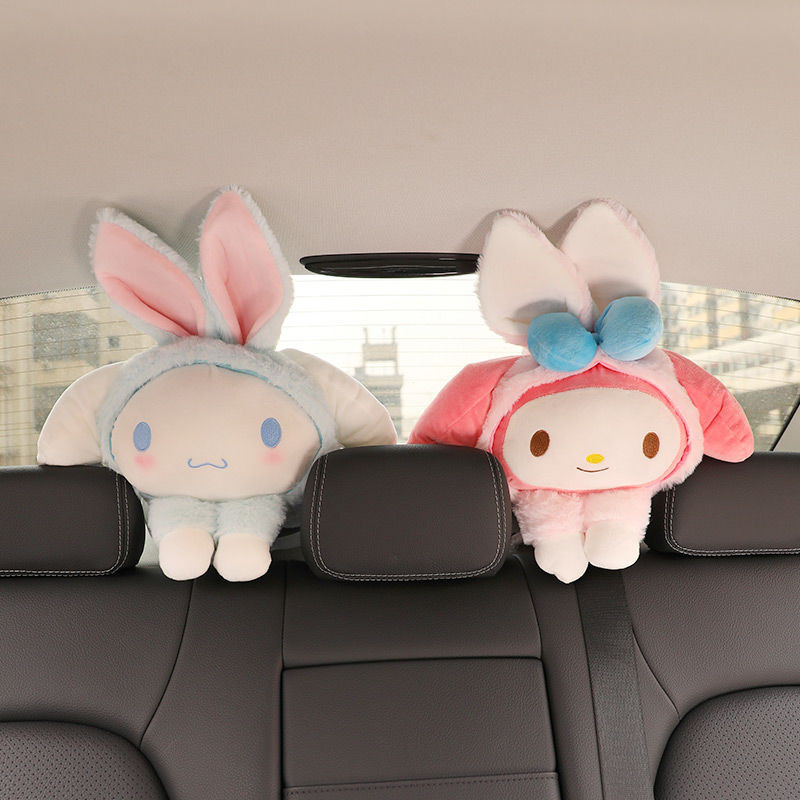 Κουτιά για χαρτομάντιλα αυτοκινήτου Yugui Dog Αξεσουάρ αυτοκινήτου Πίσω κάθισμα Κρεμαστό κουτί από χαρτομάντιλο βελούδινο κάλυμμα θήκης Auto Toys Εσωτερική διακόσμηση