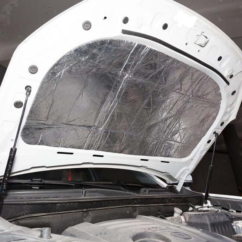 140x100cm Garsą slopinantis automobilio šilumos izoliacijos padas Variklio dangčio trinkelės Garsui nepralaidus automobilio šilumos izoliacijos šilumą izoliuojantis padas automobiliams