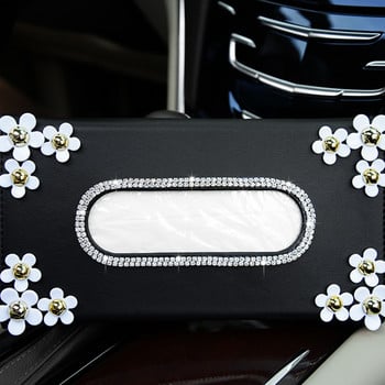 1 τμχ Car Crystal Paper Box with Chrysanthemum Crystal Tissue Box Cae Αξεσουάρ Εσωτερικής Διακόσμησης για Τύπος Αλεξήλιο