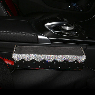 Creative Bling Crystal Diamond Automobilių papuošalai Automobilių servetėlių dėžutės Popierinis laikiklis Sandėliavimas Kalnų krištolas Automobilio interjero priedai