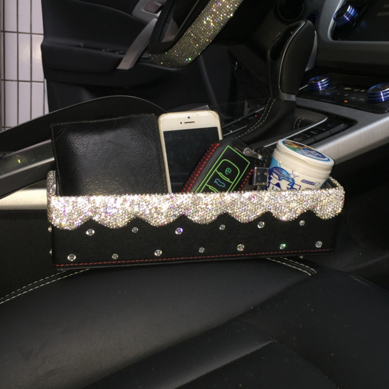 Creative Bling Crystal Diamond Automobilių papuošalai Automobilių servetėlių dėžutės Popierinis laikiklis Sandėliavimas Kalnų krištolas Automobilio interjero priedai