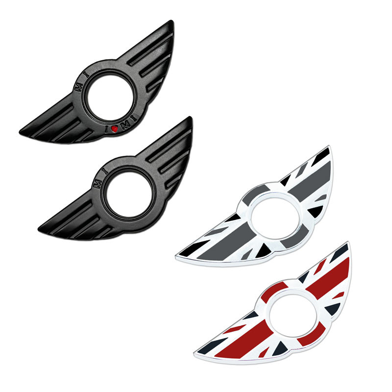 1 DB autóstílusú autós ajtócsap zár szárny embléma matrica tok dekoráció a Mini Cooper One S-hez R50 R53 R56 R60 F56 R57 R58 R59