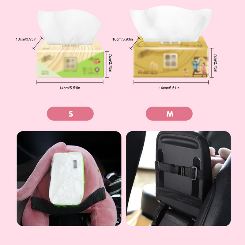 Cartoon Θήκη για χαρτομάντηλα αυτοκινήτου Διακόσμηση εσωτερικού αυτοκινήτου για μαϊμού & κουνέλι Θήκη χαρτοπετσέτας για ζώα Αξεσουάρ αυτοκινήτου