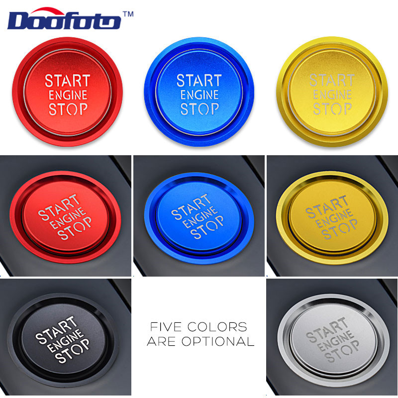 Δαχτυλίδι αυτοκόλλητου στυλ αυτοκινήτου Κάλυμμα κουμπιού εκκίνησης κινητήρα για Audi a4 b8 b9 a5 a6 4f a7 c7 q3 q5 s3 Αξεσουάρ