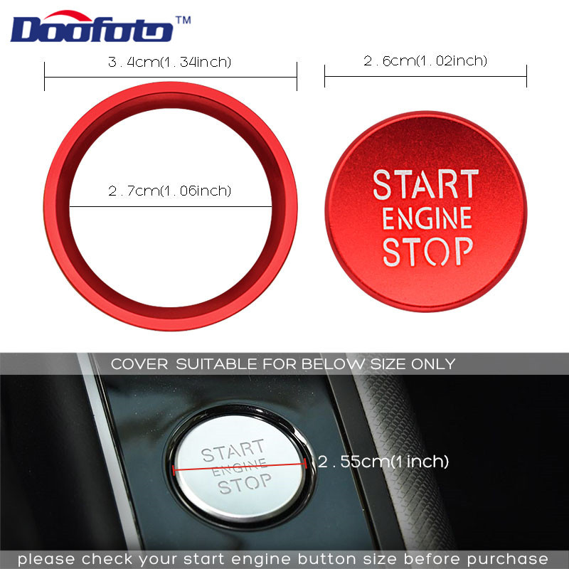 Δαχτυλίδι αυτοκόλλητου στυλ αυτοκινήτου Κάλυμμα κουμπιού εκκίνησης κινητήρα για Audi a4 b8 b9 a5 a6 4f a7 c7 q3 q5 s3 Αξεσουάρ