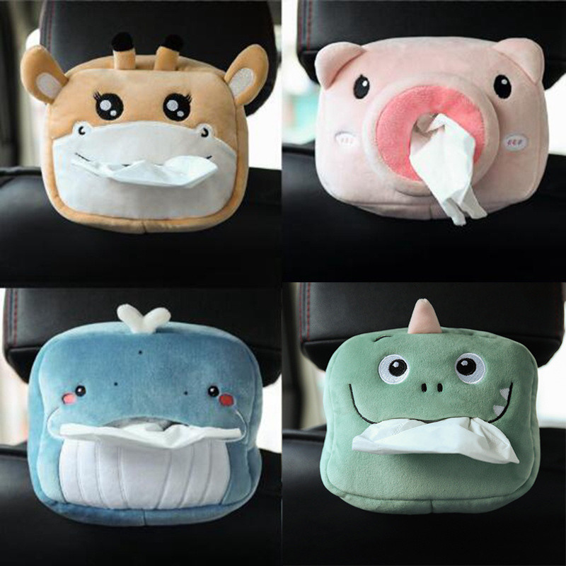 Cartoon Cartoon Cartoon Seat Tissue Box Auto Εσωτερικό Δωμάτιο Σπίτι Βελούδινη θήκη χαρτοπετσέτας Χαριτωμένη θήκη με ζωάκια Αξεσουάρ αυτοκινήτου