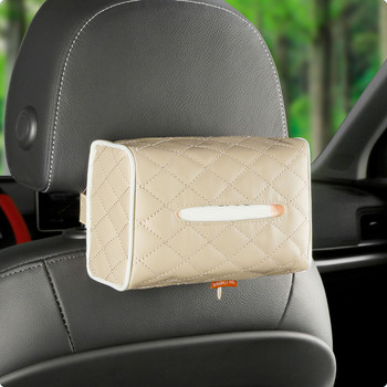 Универсална автомобилна кутия за кърпички Микрофибърна кожа Автомобилен държач за тоалетна хартия Калъф за дисперсер за салфетки Аксесоари за кола