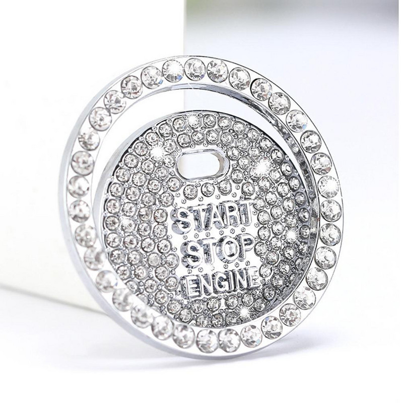 Κουμπί εκκίνησης αυτοκινήτου με ένα κλικ Κουμπί εκκίνησης κινητήρα Εσωτερικό αυτοκινήτου Προστατευτικό κάλυμμα Κρυστάλλινο Διακόσμηση Αξεσουάρ αυτοκινήτου