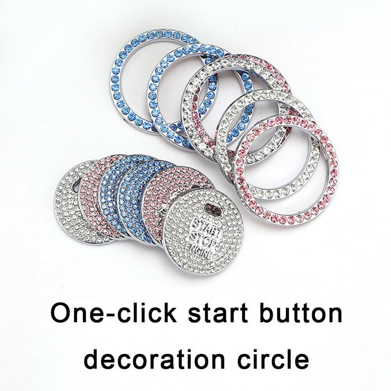 Κουμπί εκκίνησης αυτοκινήτου με ένα κλικ Κουμπί εκκίνησης κινητήρα Εσωτερικό αυτοκινήτου Προστατευτικό κάλυμμα Κρυστάλλινο Διακόσμηση Αξεσουάρ αυτοκινήτου