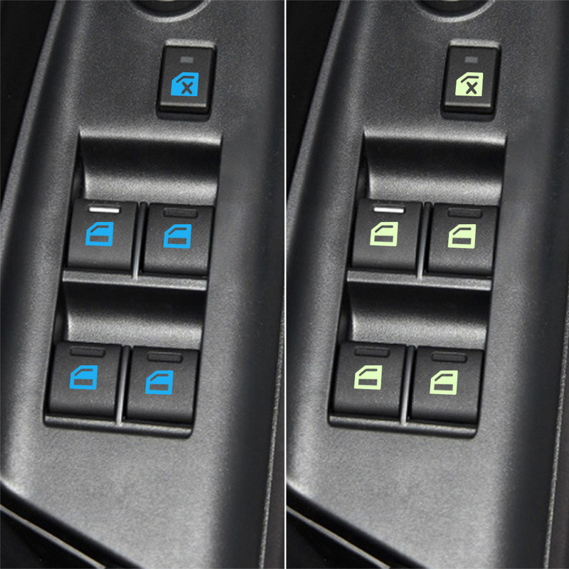 Automobilio durų langų valdymo skydelio šviečiančio mygtuko lipdukas, skirtas Chevrolet Cruze Aveo Lacetti Cruz Niva Spark Orlando Epica Sail Sonic