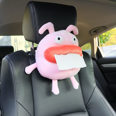 Κουτί τσάντας χαρτομάντηλου αυτοκινήτου αντλώντας πλάτη καθίσματος αυτοκινήτου κρεμασμένο κουτί υποβραχιόνιου δημιουργικό καρτούν χαριτωμένο δίχτυ κόκκινο προμήθειες εσωτερικού αυτοκινήτου