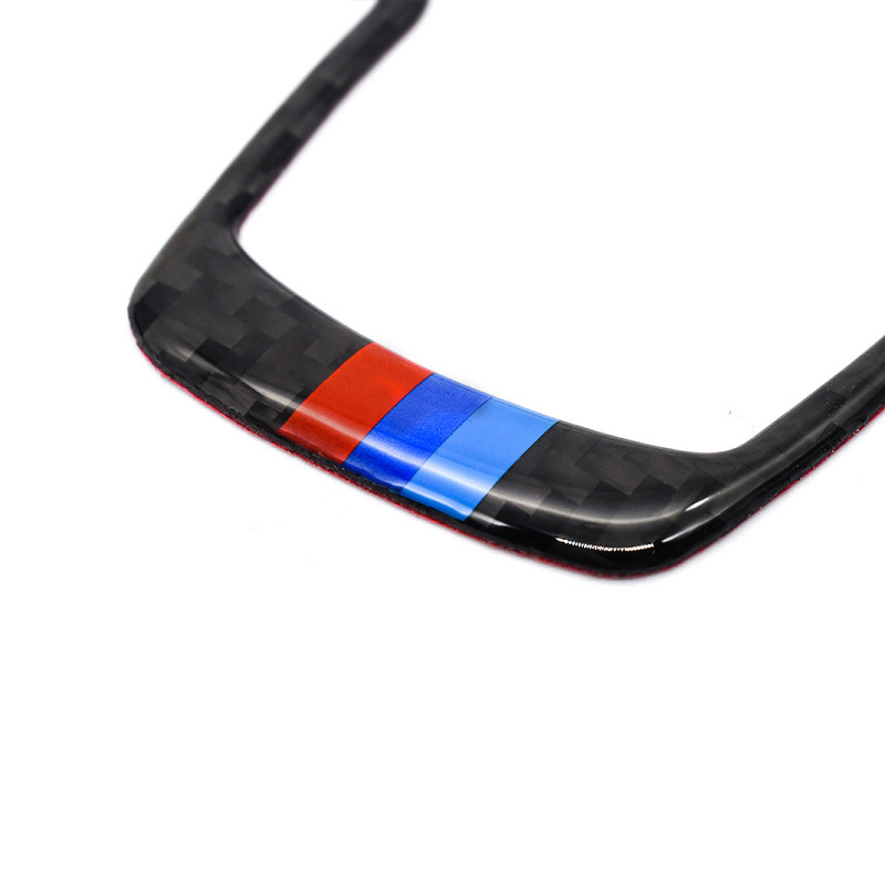 Fibră de carbon interior faruri mașină buton comutator cadru autocolant capac ornamente decal pentru BMW Seria 3 E90 E92 E93 2005-2012 stil