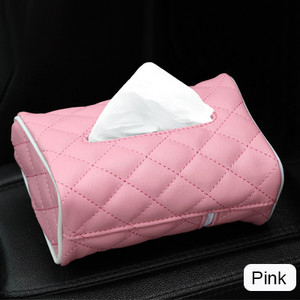 Μαύρο χαρτομάντιλο κουτιά με χαρτοπετσέτες μιας χρήσης Tissue boxes Car Accessories Tissue Bag Organizer Διακόσμηση αυτοκινήτου Auto Storage