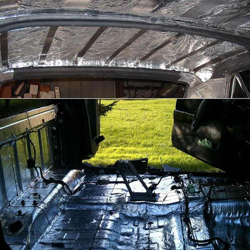 50*200CM 5/10mm folie de aluminiu amortizor de sunet covoraș de izolare zgomot scut termic izolație mașină spumă amortizantă bumbac sunet