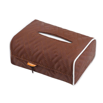 1 τμχ Car Tissue Bag Organizer Strap Κρεμαστός Τύπος Δερμάτινο κουτί θήκης χαρτοπετσέτας για υποβραχιόνιο αυτοκινήτου με πλάτη καθίσματος Αξεσουάρ αυτοκινήτου