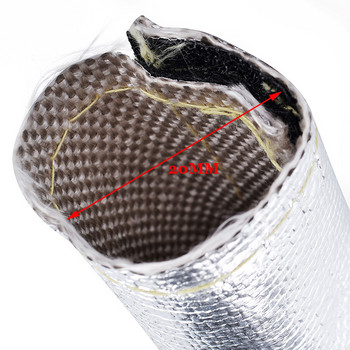 2M Μεταλλική ασπίδα θερμότητας Θερμικό μανίκι σύρμα περιτυλίγματος σωλήνα αργαλειού προστατευτικό κάλυμμα ηχομόνωσης 30mm/20mm