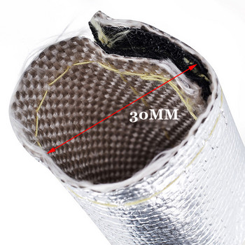 2M Μεταλλική ασπίδα θερμότητας Θερμικό μανίκι σύρμα περιτυλίγματος σωλήνα αργαλειού προστατευτικό κάλυμμα ηχομόνωσης 30mm/20mm
