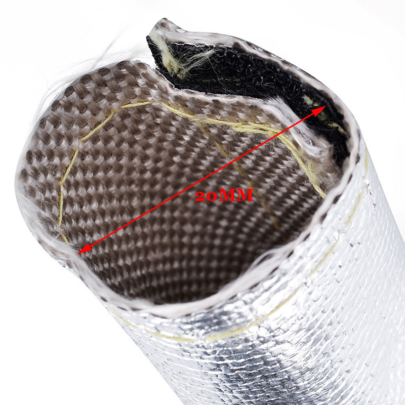 2M fém hőpajzs hőszigetelő tűzhüvely szigetelt huzaltömlő borítás szövőcsöves védőburkolat 30mm/20mm hangszigetelő betét