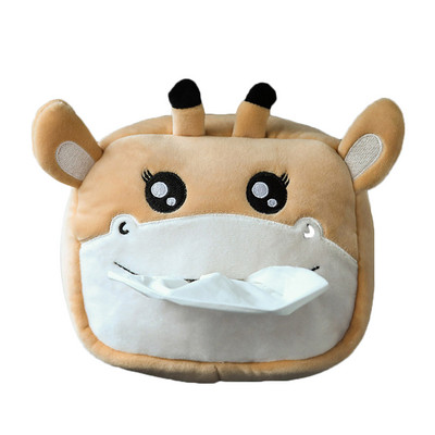 Automobilio servetėlių dėžutės organizatorius žirafa ryklio dinozaurų audinių dėžutė pliušiniai gyvūnai automobilio sėdynės nugarėlė pakabinama servetėlių dėžutės popierinis dozatoriaus dėklas