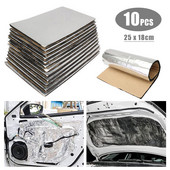 10τμχ 25cm*18cm Sound Deadener Θερμομόνωση Mat Car Van Ηχομόνωση Deadening Insulation Κουκούλα αυτοκινήτου Αθόρυβο 5mm