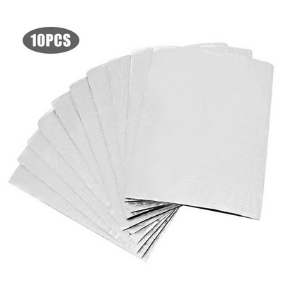 10τμχ 25cm*18cm Sound Deadener Θερμομόνωση Mat Car Van Ηχομόνωση Deadening Insulation Κουκούλα αυτοκινήτου Αθόρυβο 5mm