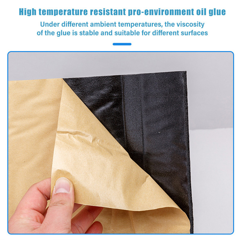 10τμχ 25cm*18cm Sound Deadener Θερμομόνωση Mat Car Van Ηχομόνωση Deadening Insulation Κουκούλα αυτοκινήτου Αθόρυβο 5mm