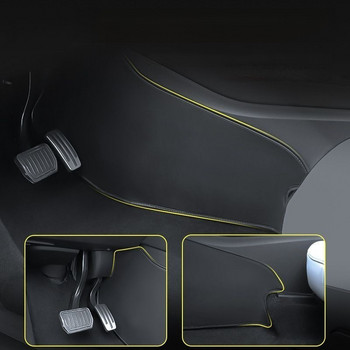 За Tesla Model 3 Model Y Car Central Control Side Defense Kick Pad Защитна подложка за крака, устойчива на надраскване, интериорни аксесоари
