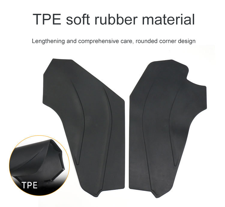 Skirta Tesla Model 3/Y Centrinio valdymo šoninio bloko TPE nuo smūgio trinkelės Visiškai uždarytas apsauginis skydelis Centrinis valdymo šoninis skydelis