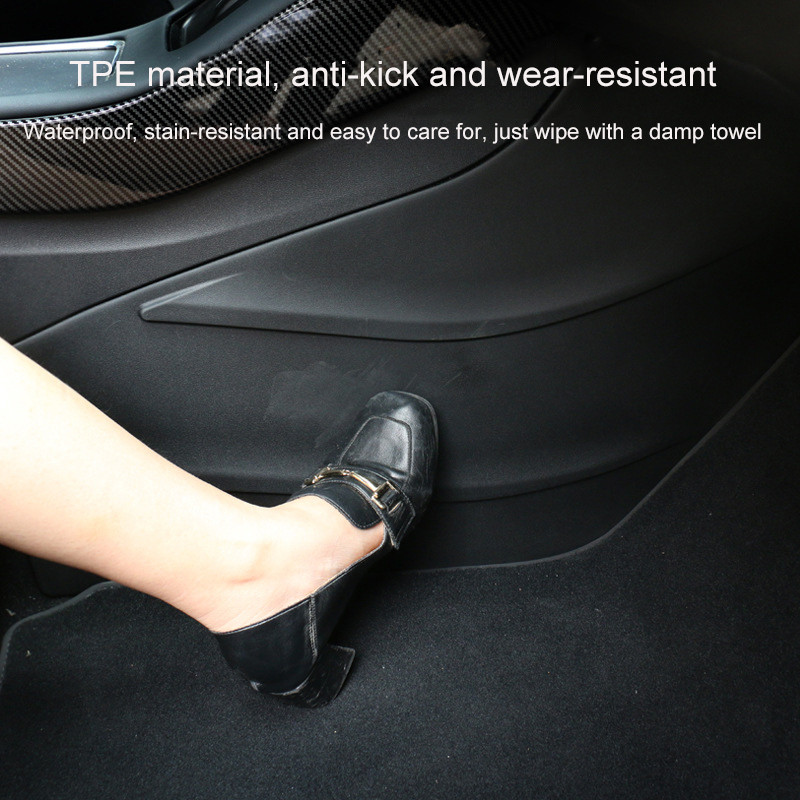 Skirta Tesla Model 3/Y Centrinio valdymo šoninio bloko TPE nuo smūgio trinkelės Visiškai uždarytas apsauginis skydelis Centrinis valdymo šoninis skydelis