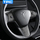 TPIC Tesla Model 3 & Y Alcantara Kormánykerék burkolat Díszmatrica Középkonzolhoz Belső díszlécek Autóstílus kiegészítők