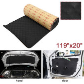 Uxcell Car Heatproof Wave Foam Deadener 50cmX203cm Μαύρο Ματ Ηχοκαθαριστής Αυτοκινήτου Κάλυμμα Ουράς Πόρτας Ηχομόνωση Βαμβακερή μόνωση