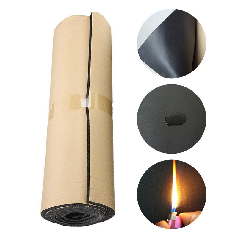 200x50cm Covoraș de insonorizare pentru mașină 5/6/10mm Tampă de izolare a zgomotului cu spumă de absorbție a sunetului Tampă de bumbac izolată fonic rezistent la căldură
